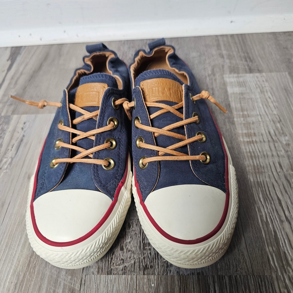 Converse Chuck Taylor All Star Shoreline Women 8 Navy Slip On Sneakers Nautical